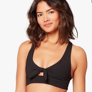 L*Space Tara Racerback Keyhole Bikini Top NWT L